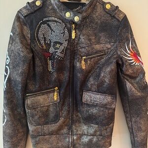 Ed hardy + Christian Audigier bomber jacker